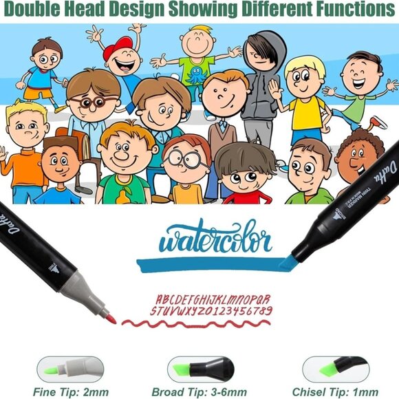 80 Colors Alcohol Markers Set – Dual Tip Art Markers for Drawing & Coloring - Picture 5 of 9